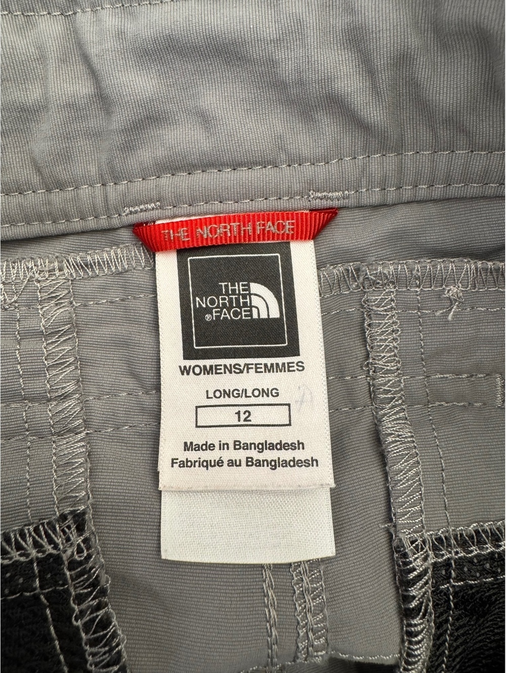 The North Face Womens 12 Long Convertible Zip Off Hiking Cargo Pants Gray - Picture 3 of 5